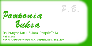 pomponia buksa business card